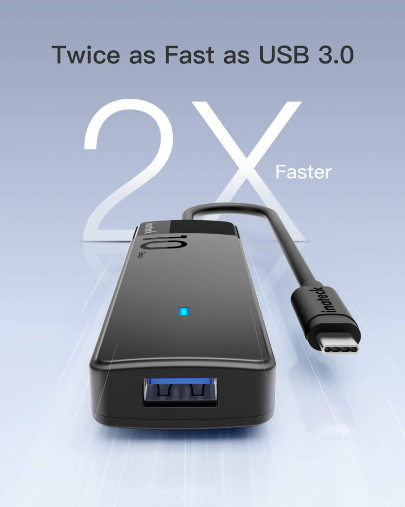 4-in-1 USB 3.2 Gen 2 Hub with USB-C to 4 USB-A Ports, HB2025