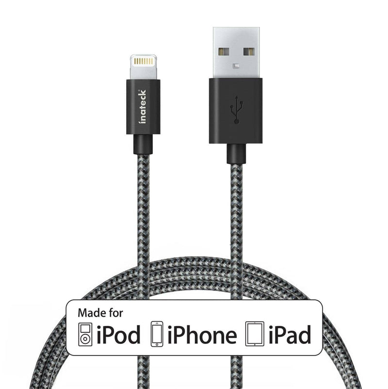 Inateck [Apple MFi Certified] 2 Pack of 6ft/1.8m Lightning Cable LG1800B