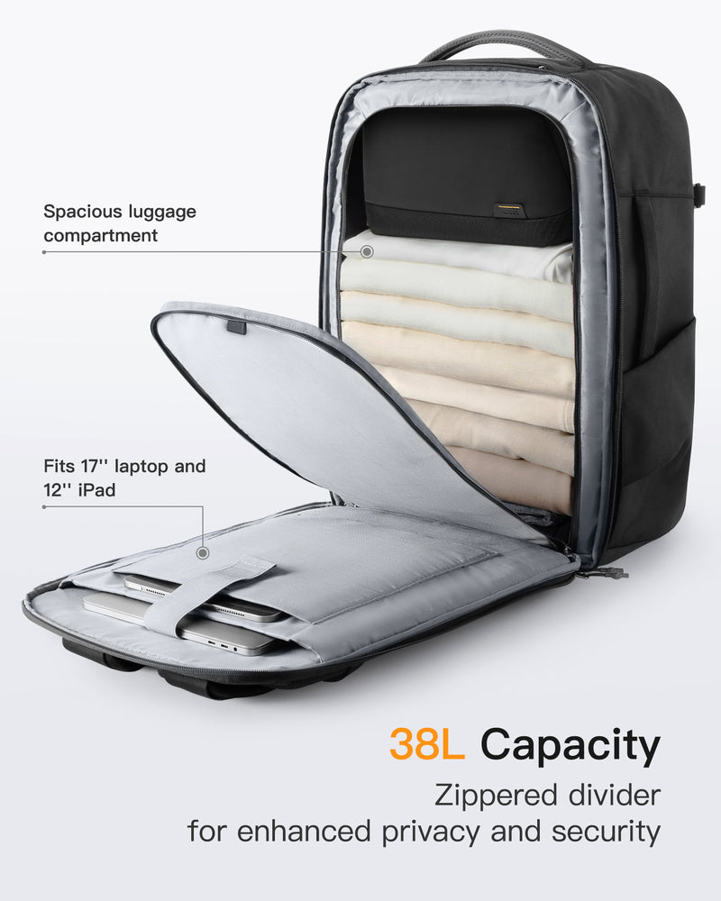 Inateck 38L Large Capacity Travel Laptop Backpack, BP03008 Black
