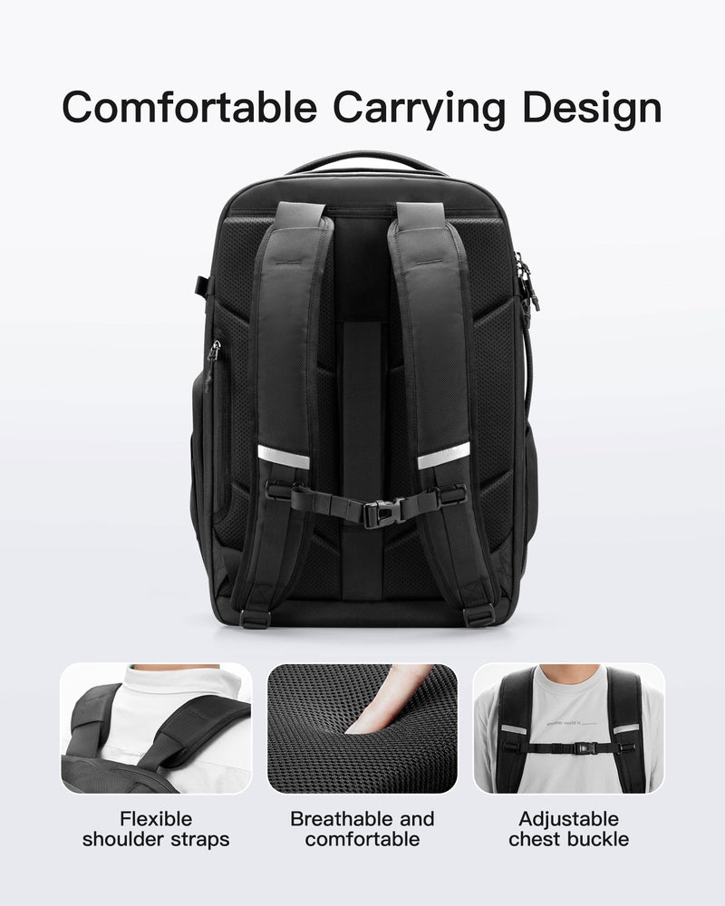 Inateck 38L Large Capacity Travel Laptop Backpack, BP03008 Black