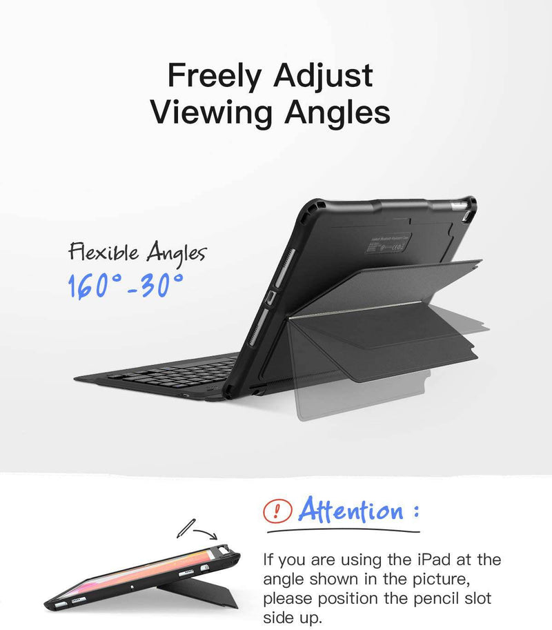 10.2"/10.5" Detachable Keyboard with Flexible Kickstand for iPad/iPad Air/iPad Pro, KB02015