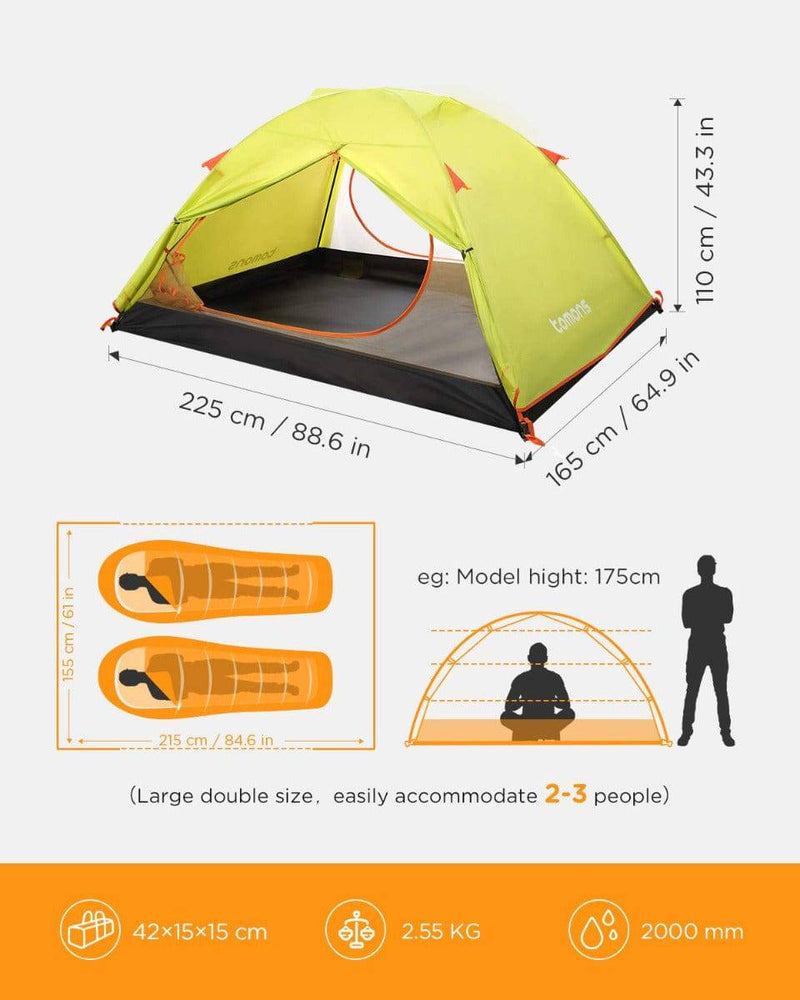 Inateck Tomons 2-3 Person Dome Camping Tent OD01001