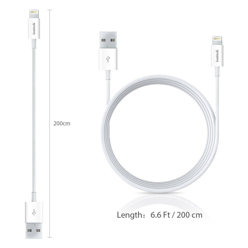 [Apple MFi Certified] 2-Pack of 2m/6.6ft Lightning Cable LG1003