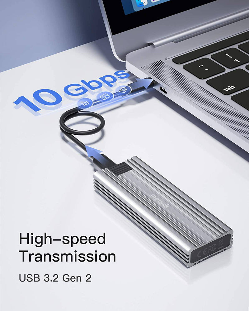 Hard Drive Enclosure for M.2 NVMe & SATA with USB 3.2 & 10Gbps Transmission, FE2025