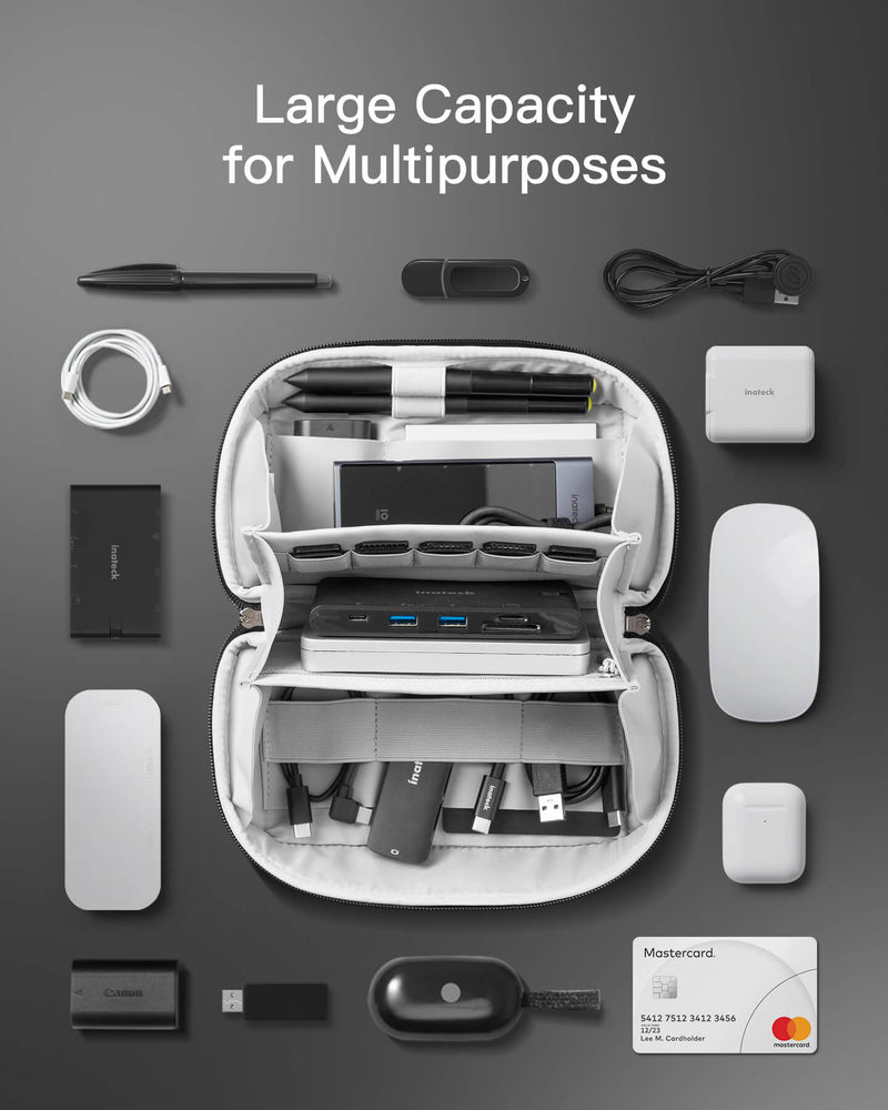 Multipurpose Electronics Organizer with 180° Open, AB03007