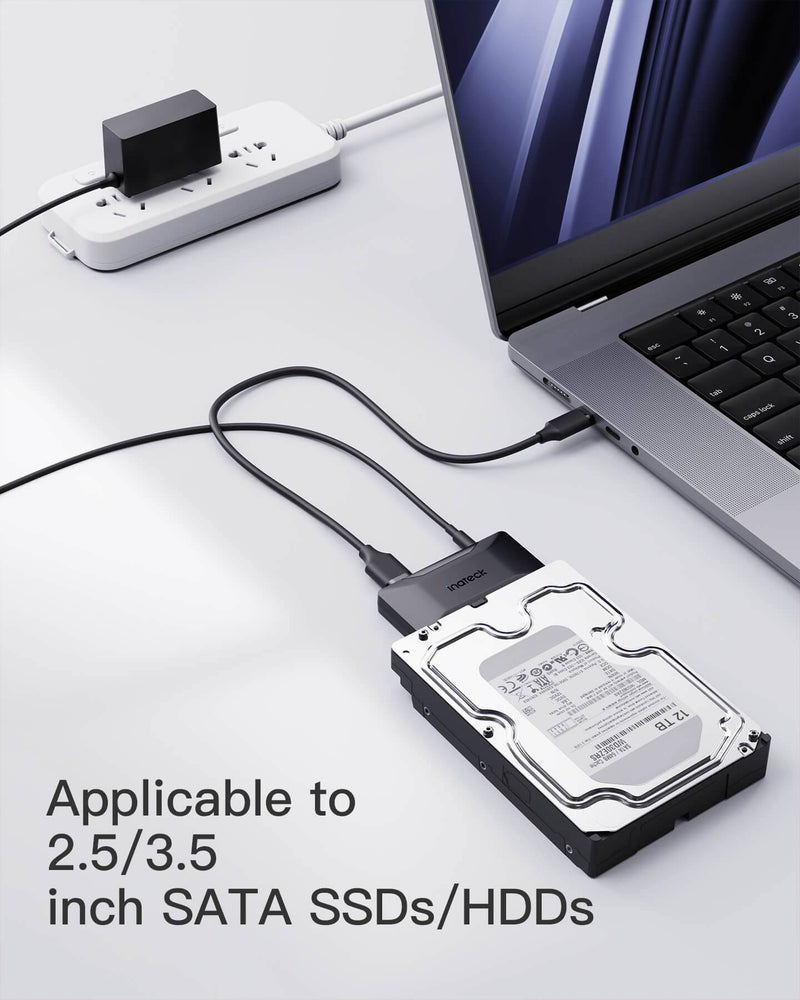 USB 3.2 Gen 2 SATA Adapter for 2.5/3.5 Inch SSD/HDD with Bi-Directional Transfer, UA1006