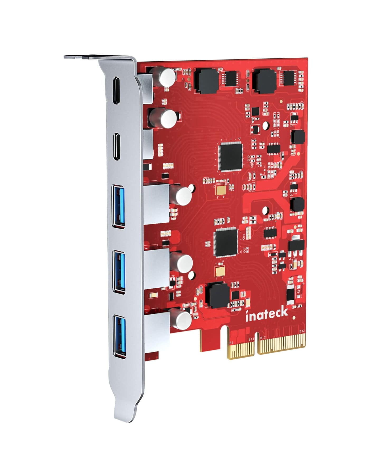 U21 USB 3.2 Gen 2 PCIe Card with 3 USBA & 2 USBC Ports