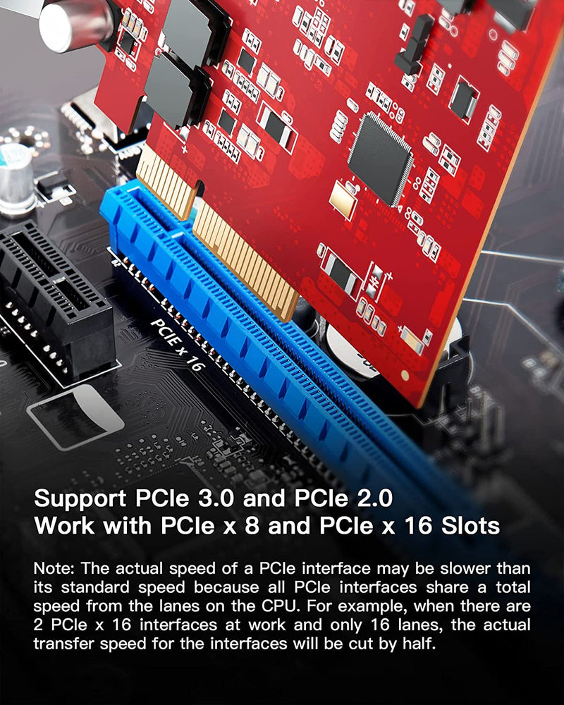 RedComets U22 USB 3.2 Gen 2 PCIe Card with 20Gbps Bandwidth (KU8211)