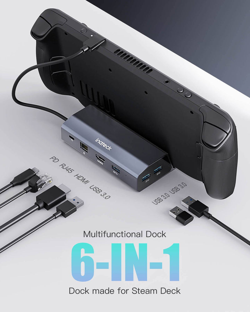 6-in-1 Docking Station for Steam Deck with 4K HDMI, DK3001
