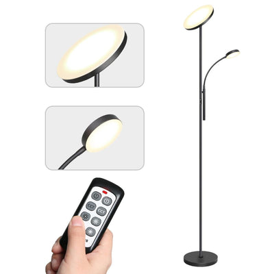 Inateck Tomons Dimmable Floor Lamp, Bright Tall Mother-Daughter LED with Remote Controller LP03003
