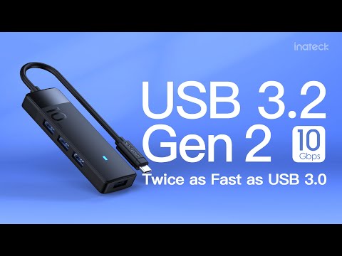 4-in-1 USB 3.2 Gen 2 Hub with USB-C to 4 USB-A Ports, HB2025