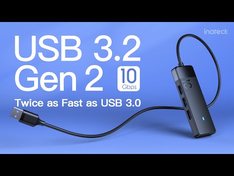 4-in-1 USB 3.2 Gen 2 Hub with USB-A to 4 USB-A Ports & 50cm Cable, HB2025A